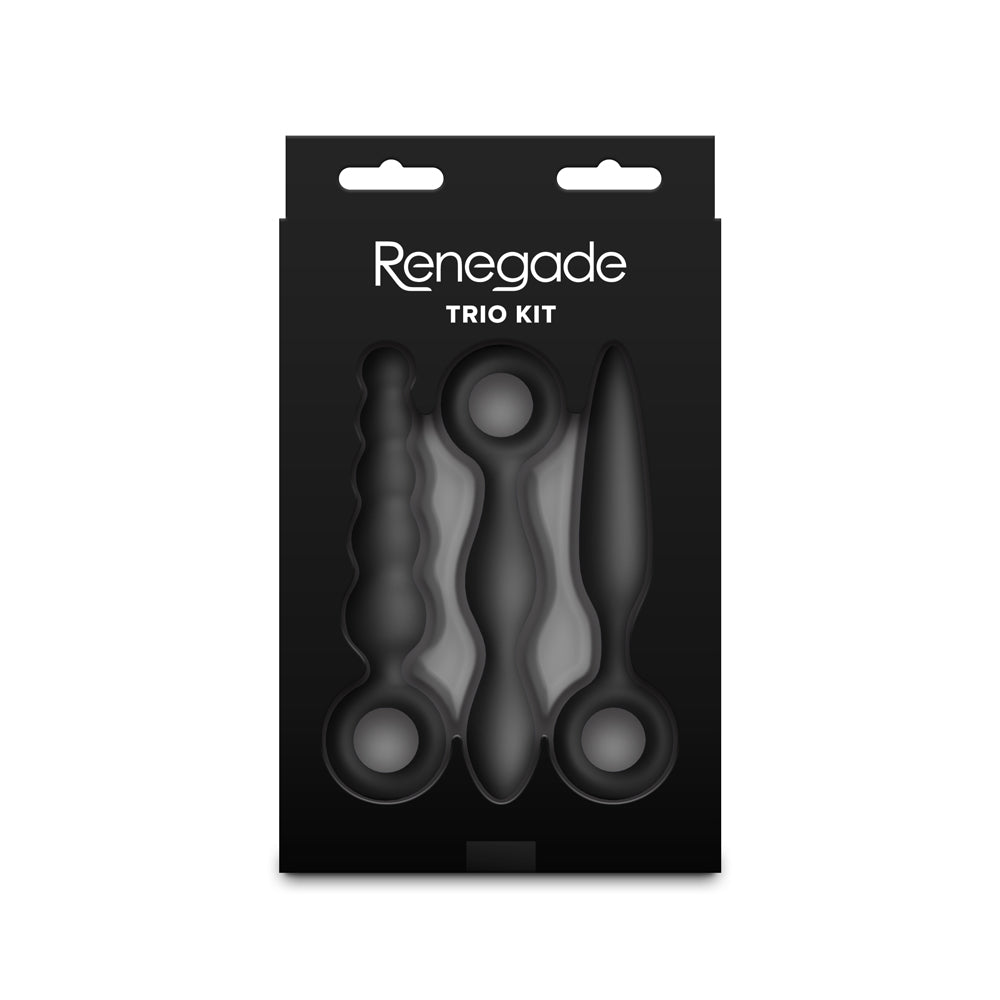 Renegade Trio Kit Black - Three-Piece Anal Plug Set