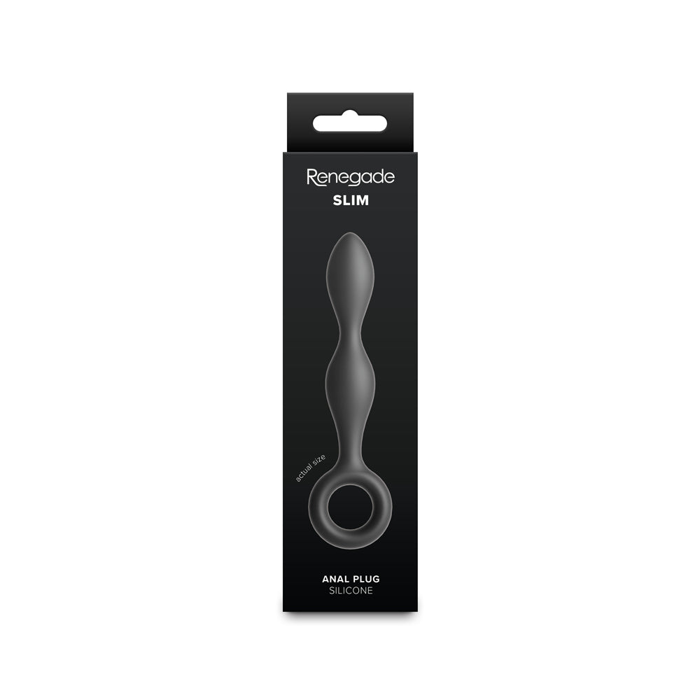 NS Novelties Renegade Slim Black Anal Plug – Tapered Design for Comfort