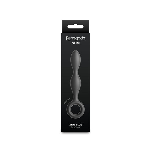 NS Novelties Renegade Slim Black Anal Plug – Tapered Design for Comfort