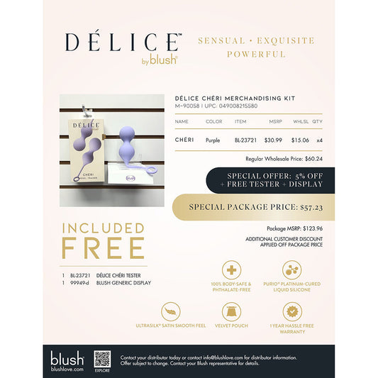 Blush Délice Chéri Merchandising Kit – Kegel Trainer Set – Purple