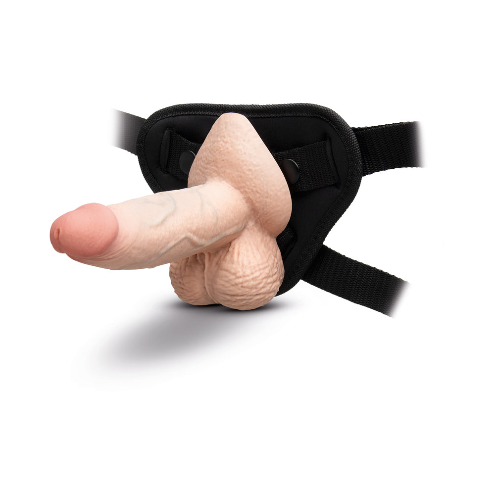 b-Vibe Slipskin Girthy Silicone Dildo – Realistic Cream