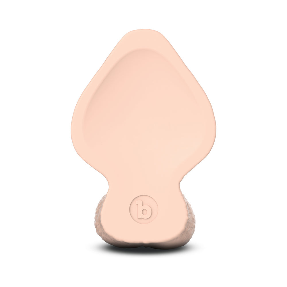 b-Vibe Slipskin Girthy Silicone Dildo 7 in. Vanilla