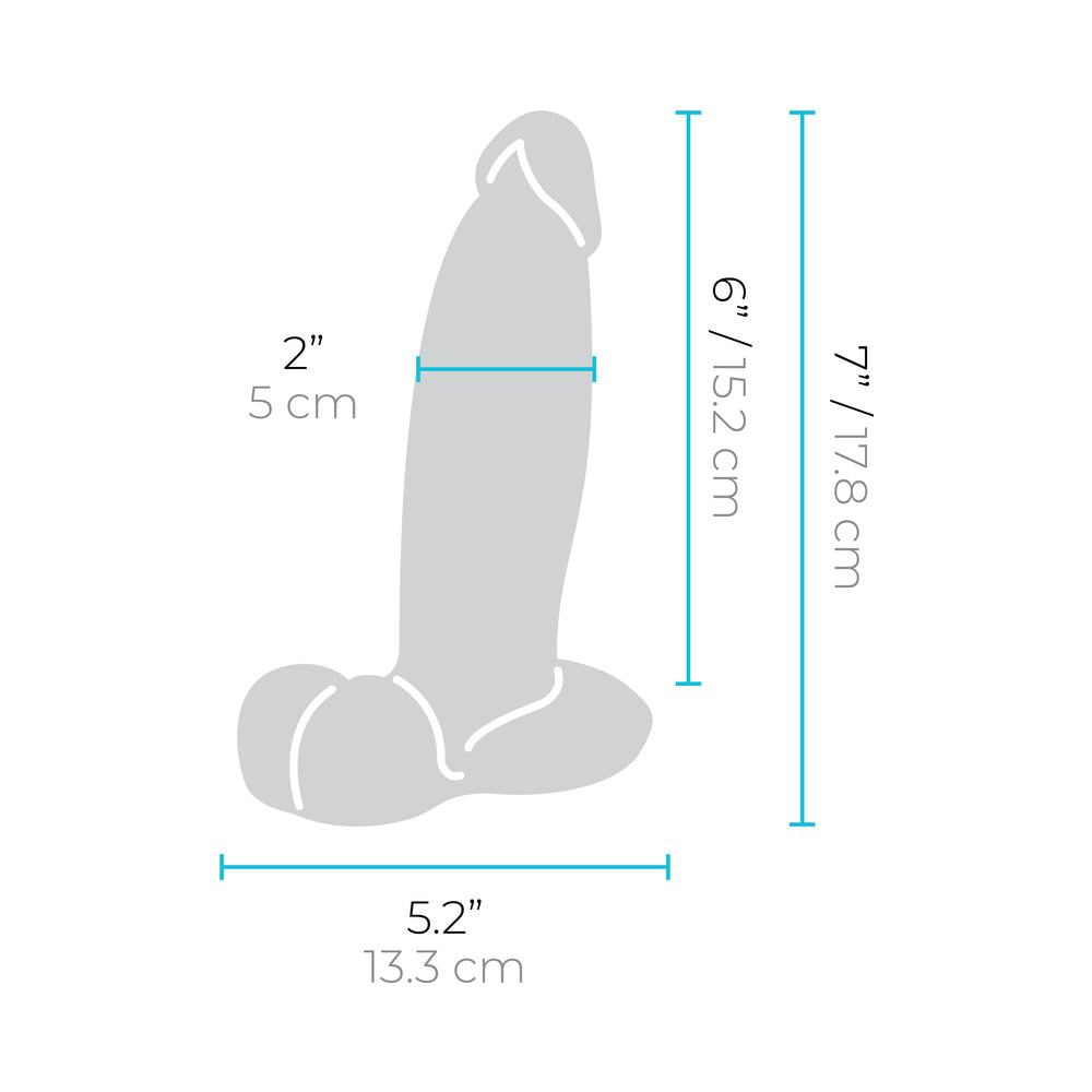 b-Vibe Slipskin Girthy Silicone Dildo 7 in. Vanilla
