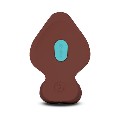 b-Vibe Slipskin Girthy Brown Silicone Dildo - 8 in. with Realistic Texture