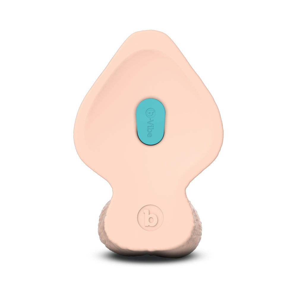 b-Vibe Slipskin Girthy Silicone Dildo 9 in. Realistic Cream