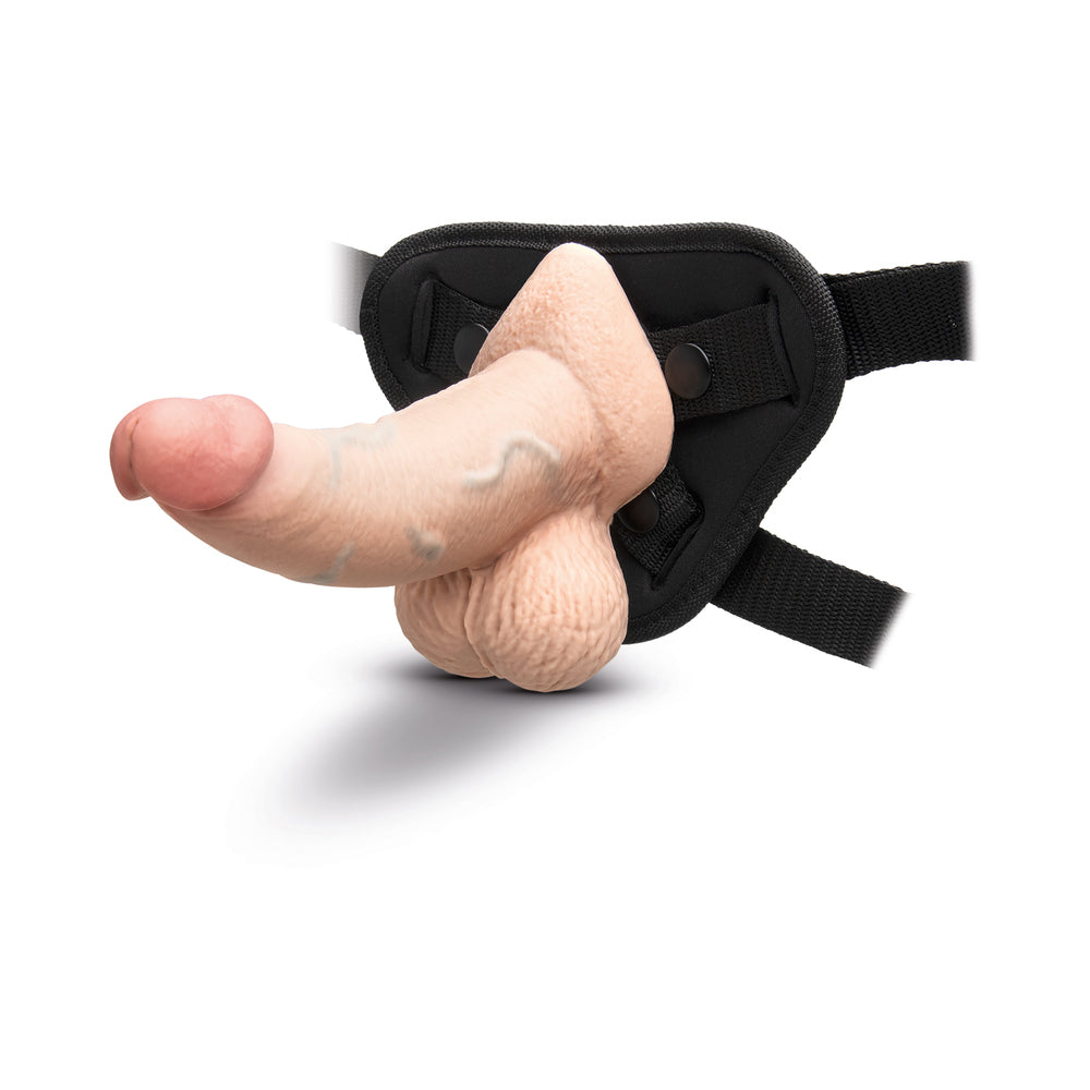 b-Vibe Slipskin Curvy 6.5 in. Realistic Silicone Dildo – Cream