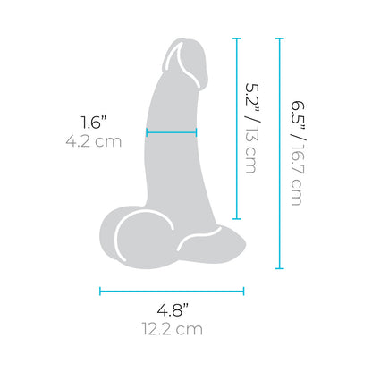 b-Vibe Slipskin Curvy 6.5 in. Realistic Silicone Dildo – Cream