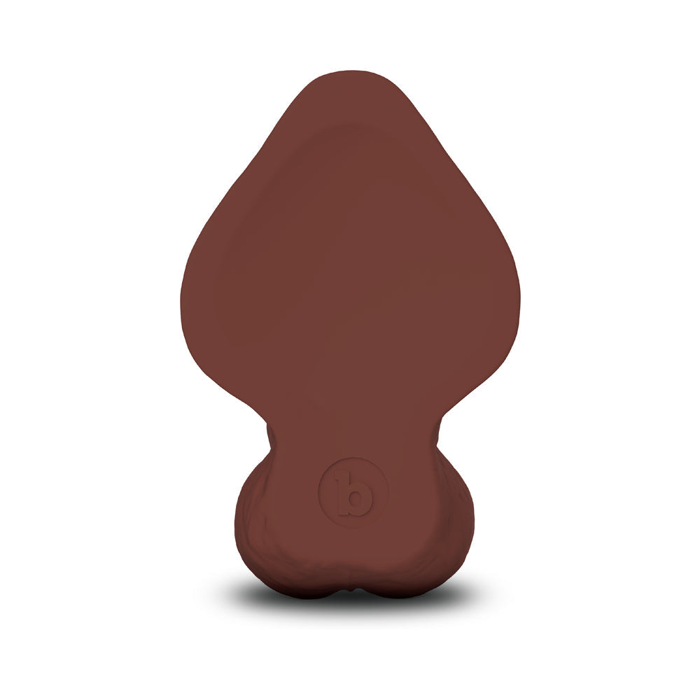 b-Vibe Slipskin Curvy Silicone Dildo 6.5 in. Realistic Brown