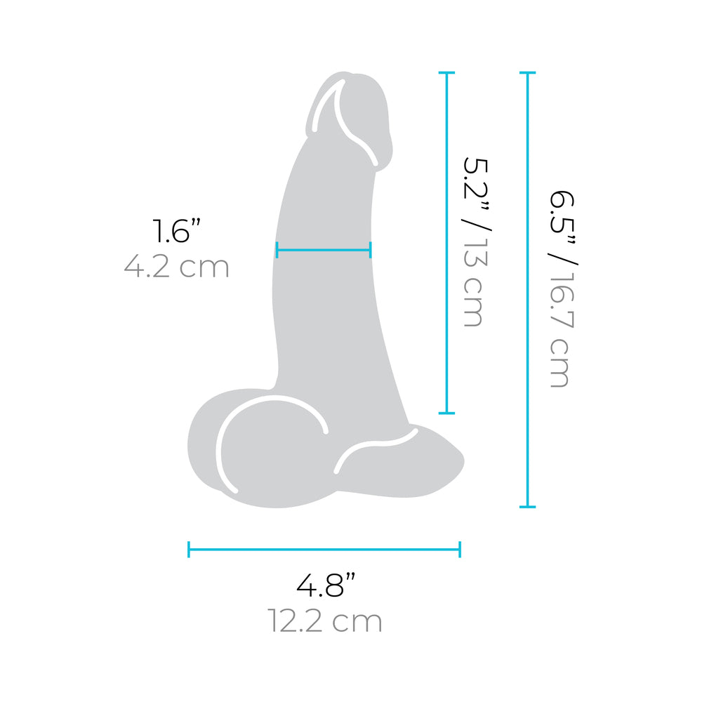 b-Vibe Slipskin Curvy Silicone Dildo 6.5 in. Realistic Brown