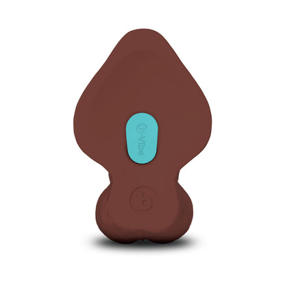 b-Vibe Slipskin Curvy Silicone Dildo 9 in. Realistic Brown