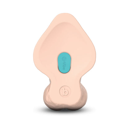 b-Vibe Slipskin Curvy Silicone Dildo 10 in. Realistic Design Cream