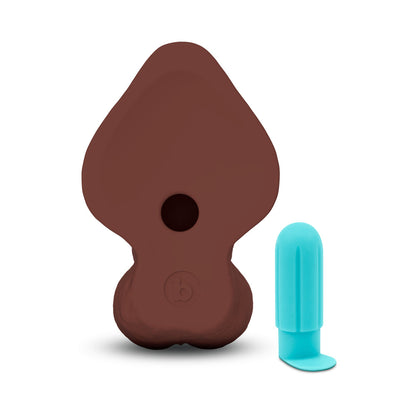 b-Vibe Slipskin Curvy Realistic Silicone Dildo 10 in. Brown