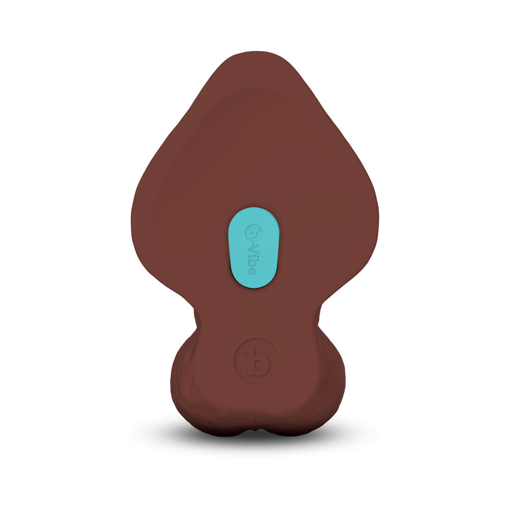 b-Vibe Slipskin Curvy Realistic Silicone Dildo 10 in. Brown