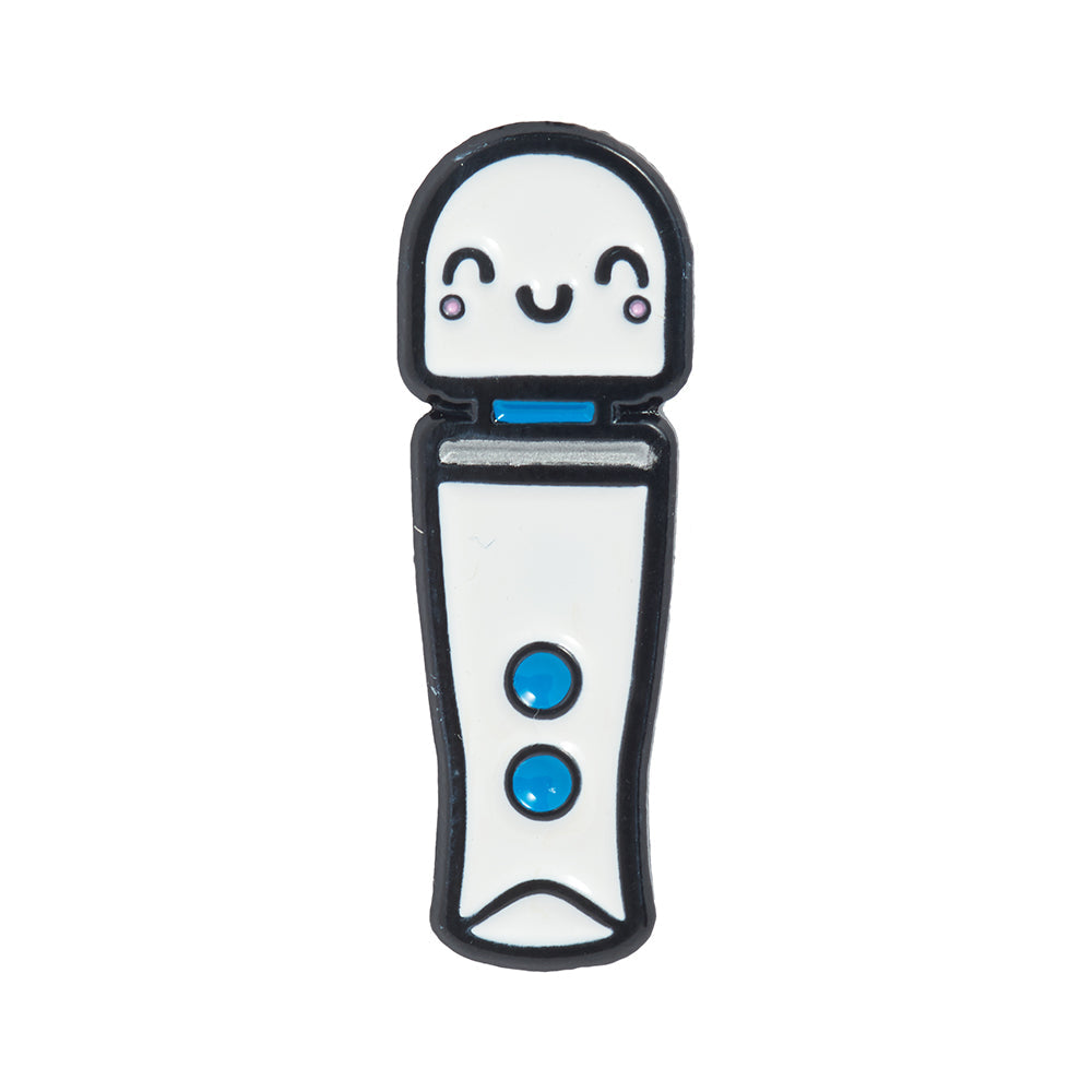 Magic Wand Micro Enamel Pin – White