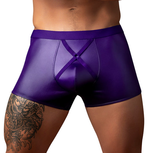 Male Power Eggplant Crossover Short – Supportive Men's Underwear in Plum