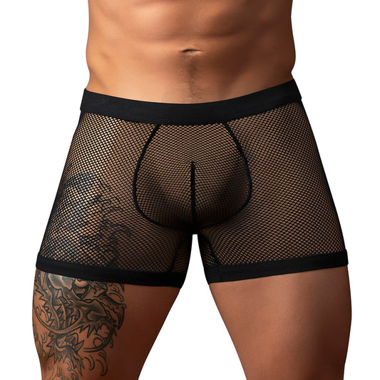 Male Power Fishnet 2.0 PCH Short - Black - Men's Fishnet Underwear