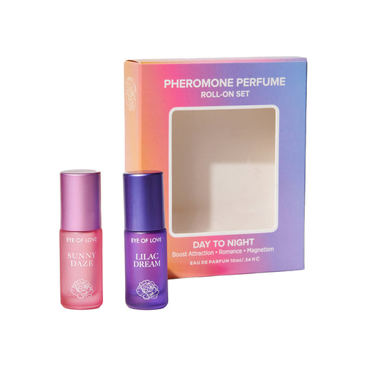 Eye of Love Bloom Day to Night Pheromone Roll-On Set – Sunny Daze & Lilac Dream