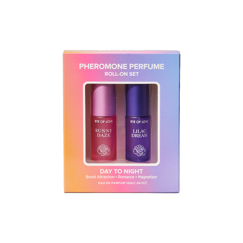 Eye of Love Bloom Day to Night Pheromone Roll-On Set – Sunny Daze & Lilac Dream