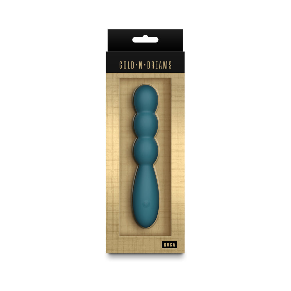 Gold-n-Dreams Rosa Emerald Vibrating Massager – Green
