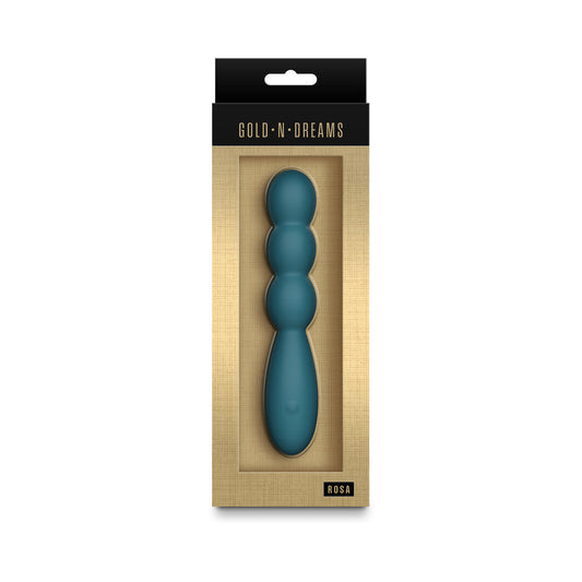 Gold-n-Dreams Rosa Emerald Vibrating Massager – Green