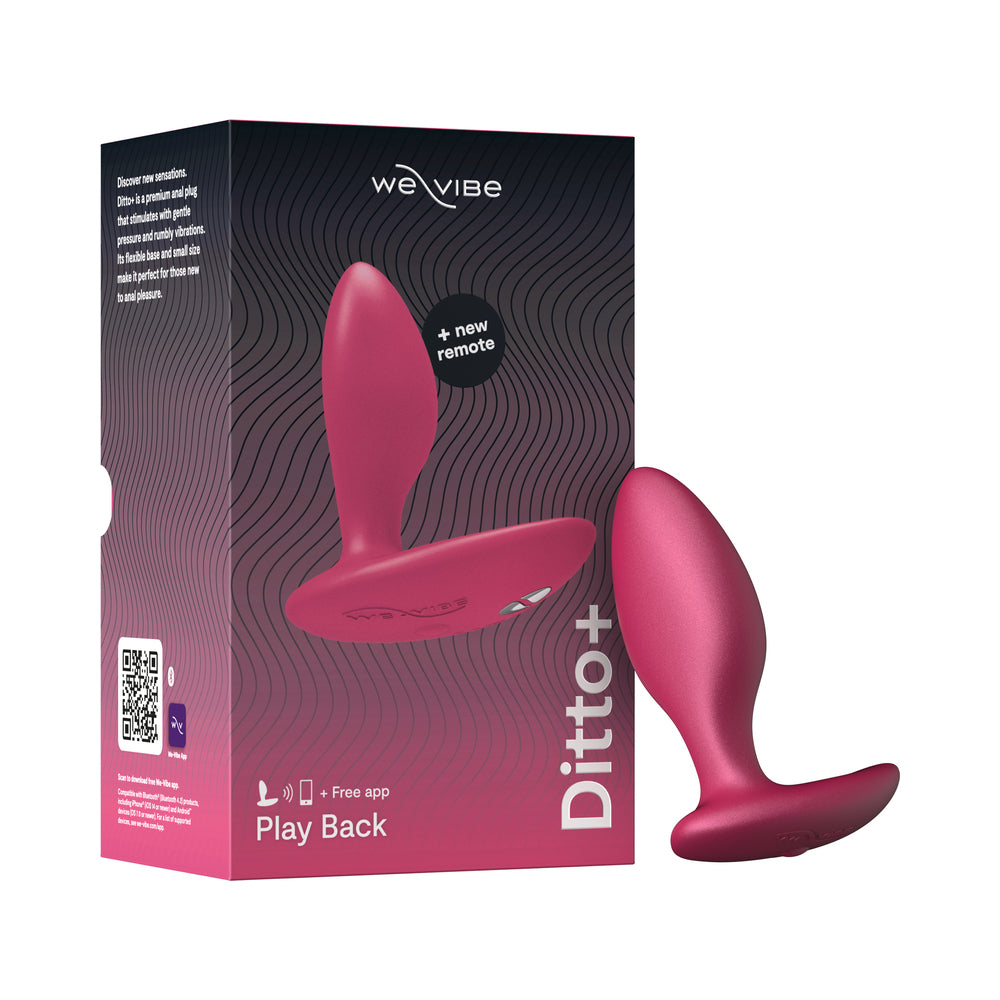 We-Vibe Ditto+ Rechargeable Anal Plug with Remote Control - Cosmic Pink