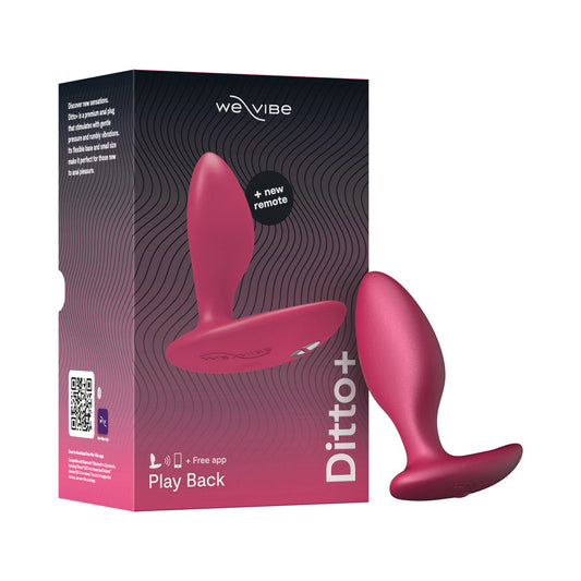 We-Vibe Ditto+ Rechargeable Anal Plug with Remote Control - Cosmic Pink