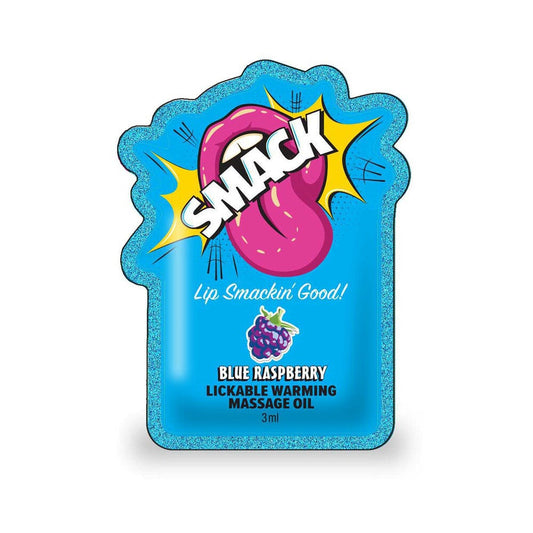 SMACK Lickable Massage Oil 3ml Pouch - Blue Raspberry Flavor