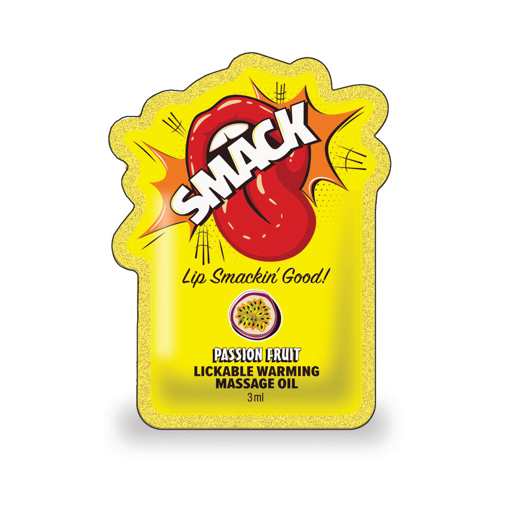 Smack Lickable Massage Oil 3ml Pouch - Passion Fruit Flavor