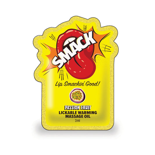 Smack Lickable Massage Oil 3ml Pouch - Passion Fruit Flavor