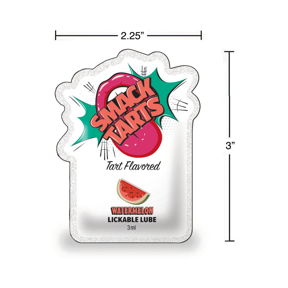 Smack Tarts Sour Lube Display – 36 Pouches of Water-Based Flavored Lubricant