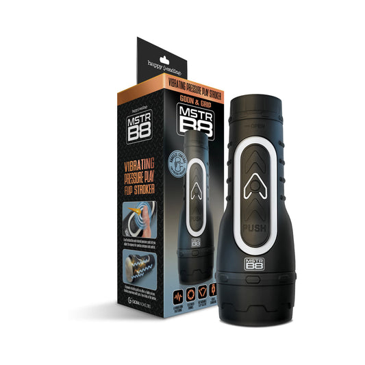 MSTR B8 Goon&Grip Vibrating Pressure Play Stroker – Black