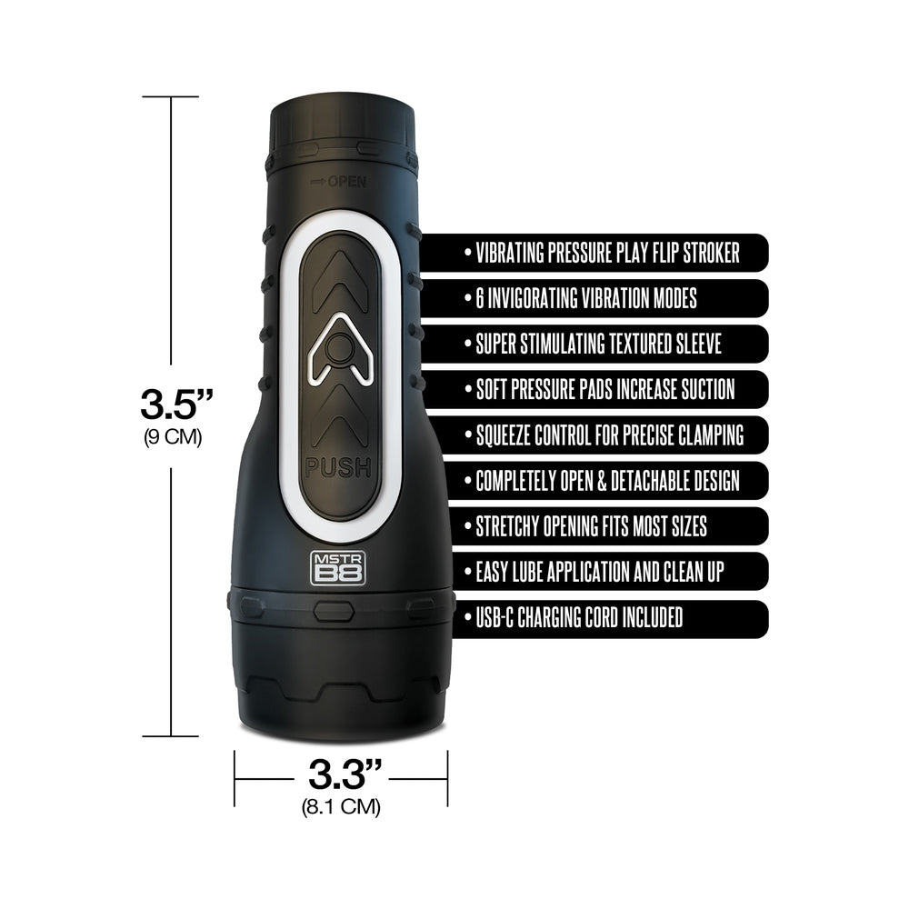 MSTR B8 Goon&Grip Vibrating Pressure Play Stroker – Black