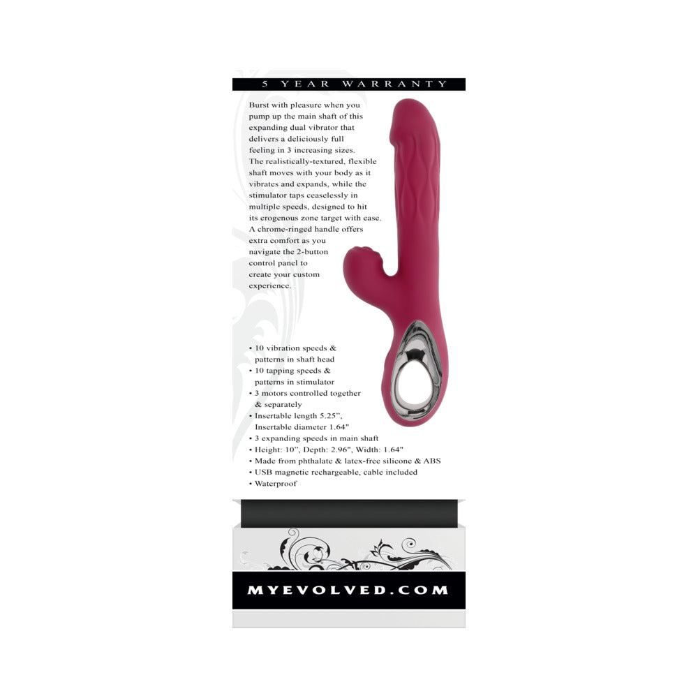 Evolved Bursting With Pleasure Dual Vibrator – Burgundy