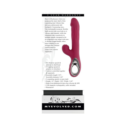Evolved Bursting With Pleasure Dual Vibrator – Burgundy
