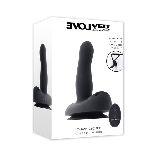 Evolved Come Closer Remote-Controlled Pleasure Base Vibrator – Black