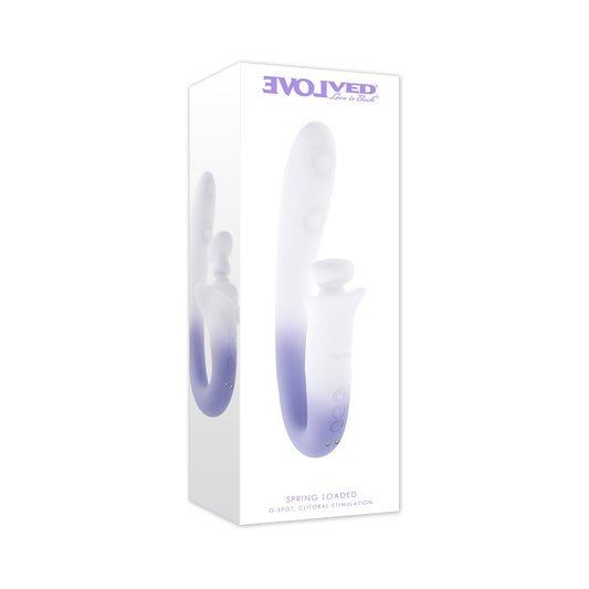 Evolved Spring Loaded Lilac Vibrator with Dual Motors and Tapping Points