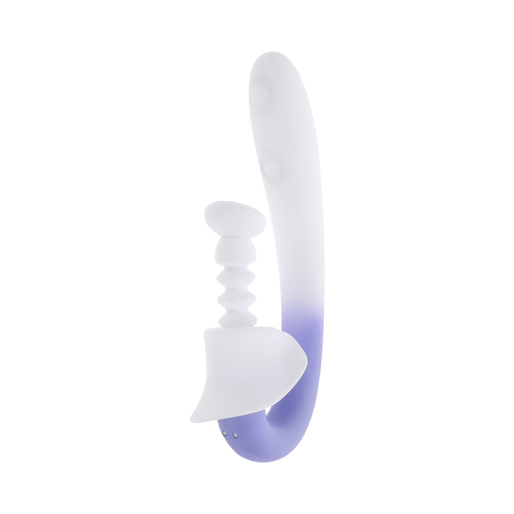 Evolved Spring Loaded Lilac Vibrator with Dual Motors and Tapping Points