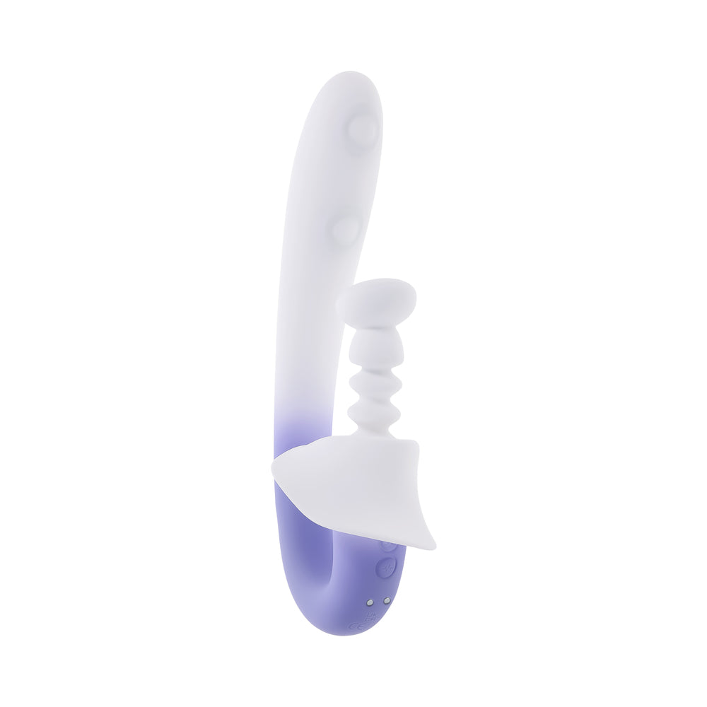 Evolved Spring Loaded Lilac Vibrator with Dual Motors and Tapping Points