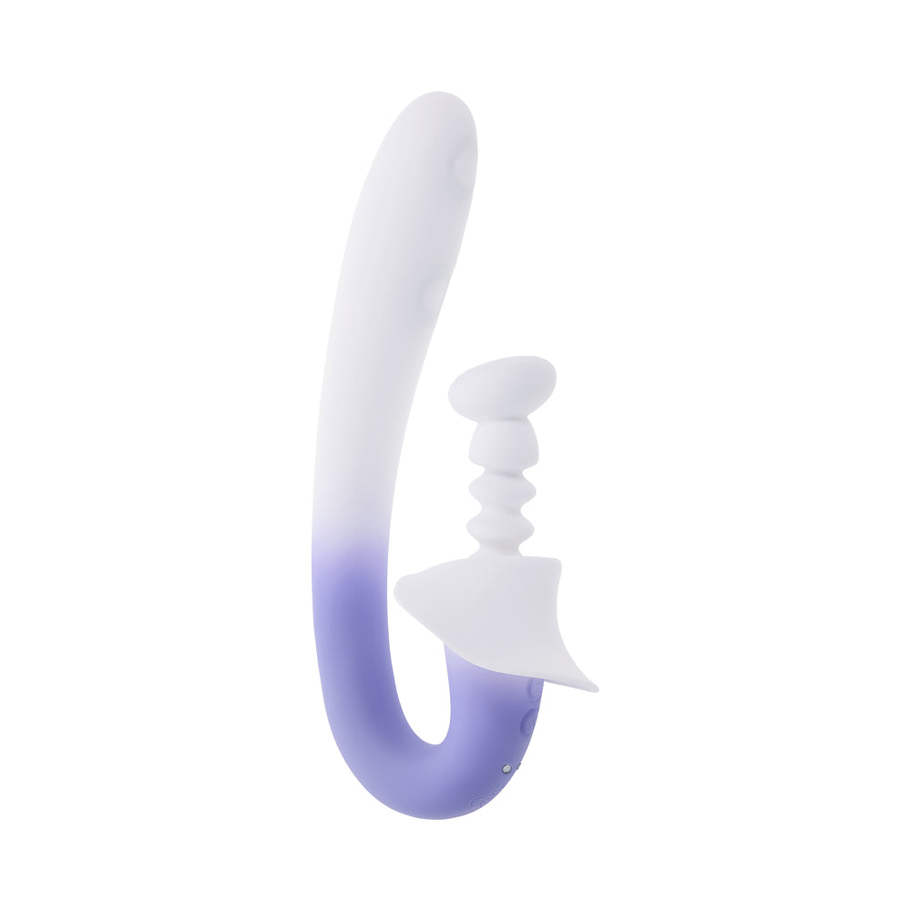 Evolved Spring Loaded Lilac Vibrator with Dual Motors and Tapping Points