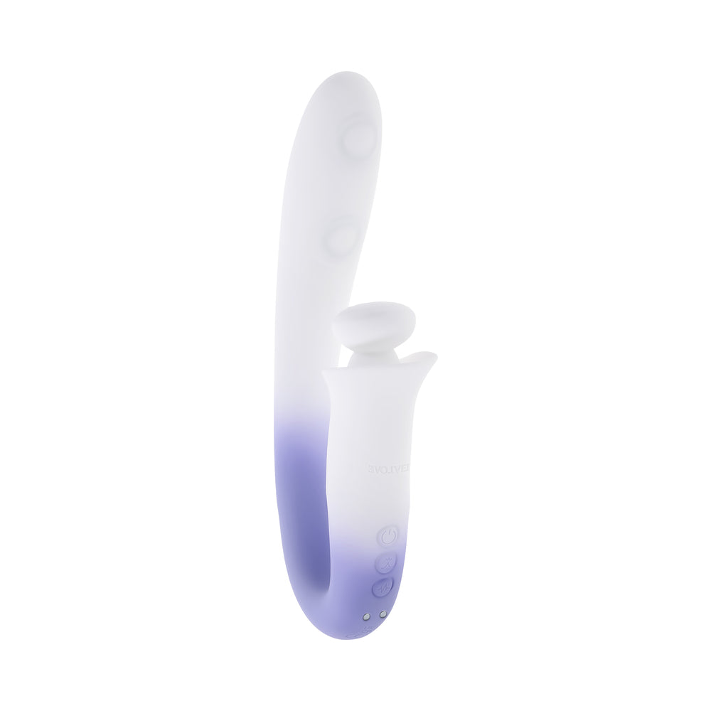 Evolved Spring Loaded Lilac Vibrator with Dual Motors and Tapping Points
