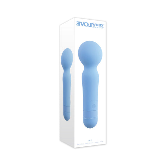 Evolved Iris Sky Waterproof Silicone Pleasure Wand – Blue