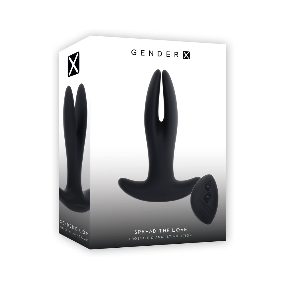 Gender X Spread The Love Vibrating Toy with Spreading Fingers – Black