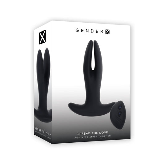 Gender X Spread The Love Vibrating Toy with Spreading Fingers – Black