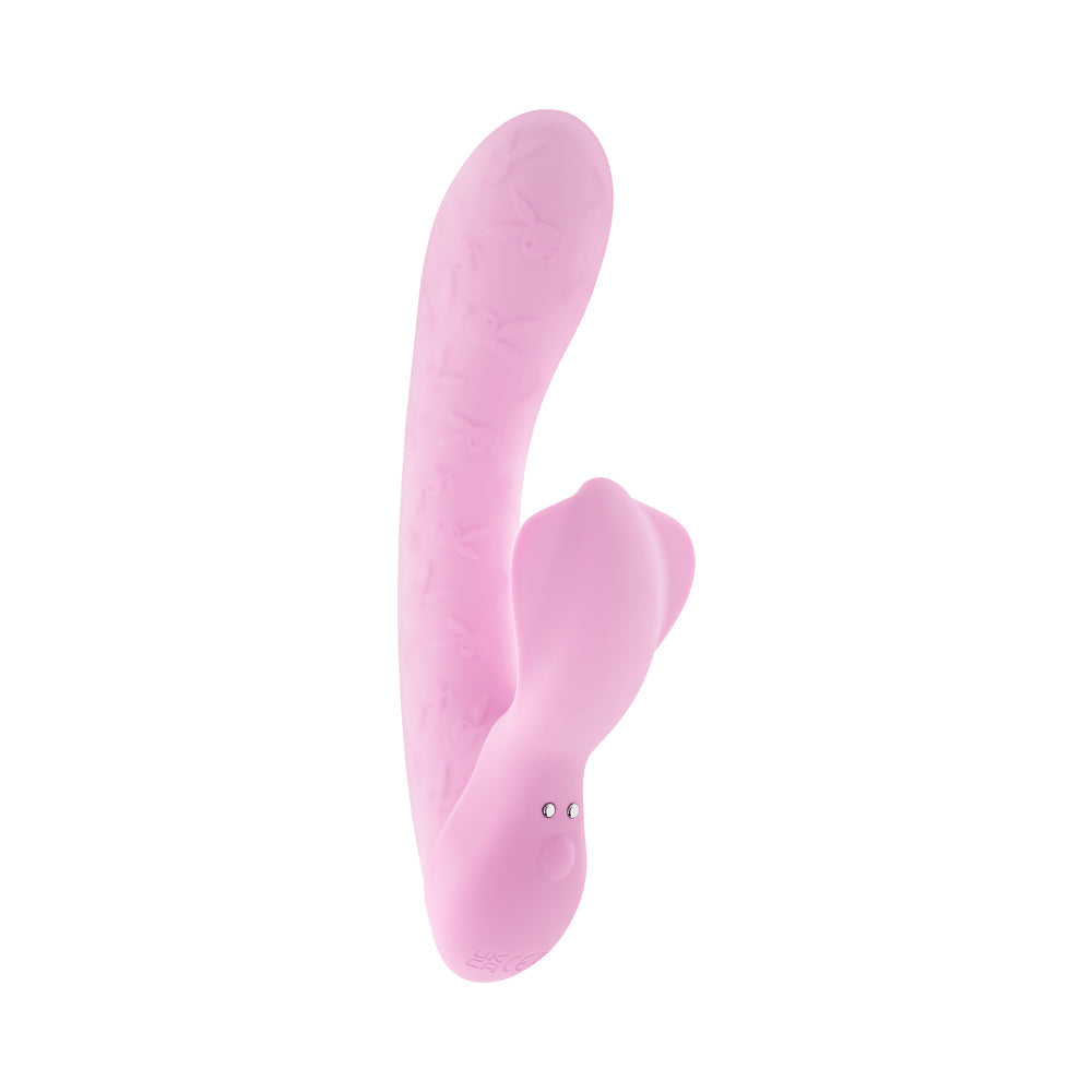 Playboy Rabbit Party Petal Dual Vibrator - Light Pink