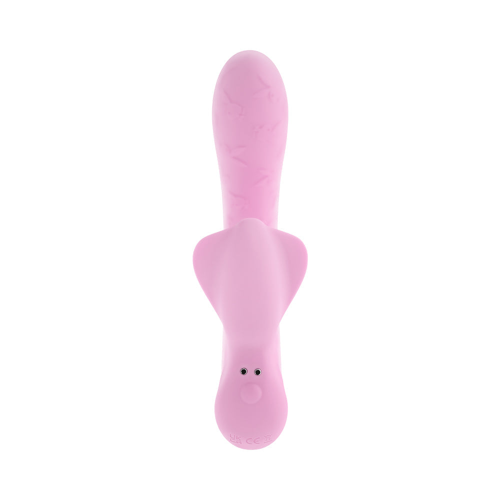 Playboy Rabbit Party Petal Dual Vibrator - Light Pink
