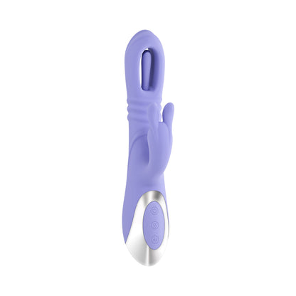 Playboy Tap Me In Dual Vibrator with Flapper & Thrusting - Light Purple
