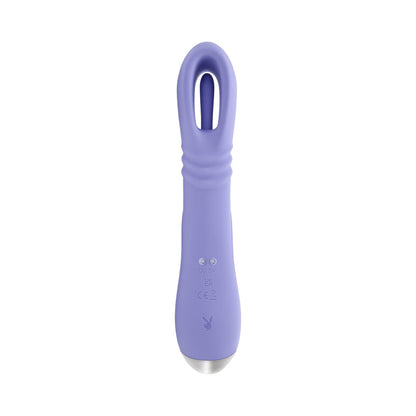 Playboy Tap Me In Dual Vibrator with Flapper & Thrusting - Light Purple