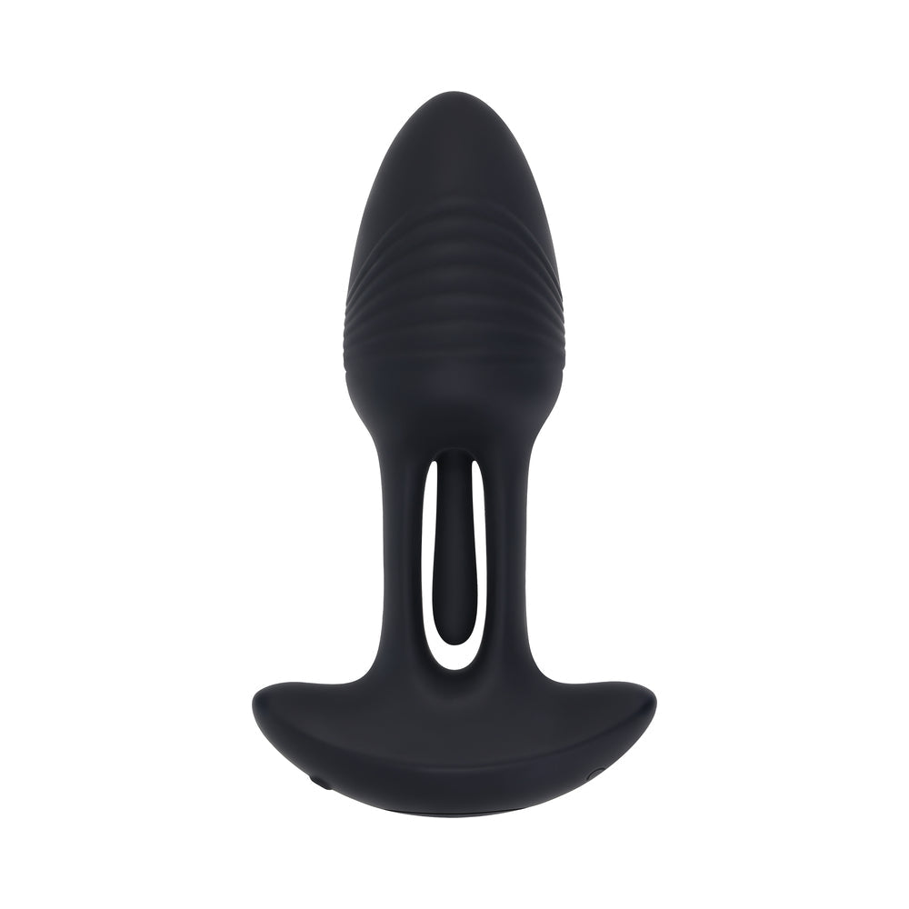 Playboy Rim Shot 2 AM Vibrating Flicking Plug – Black
