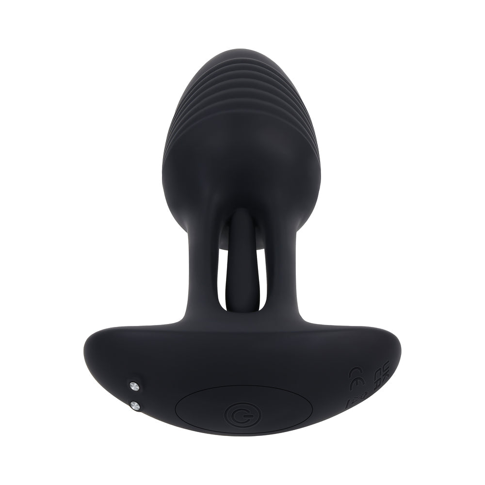 Playboy Rim Shot 2 AM Vibrating Flicking Plug – Black