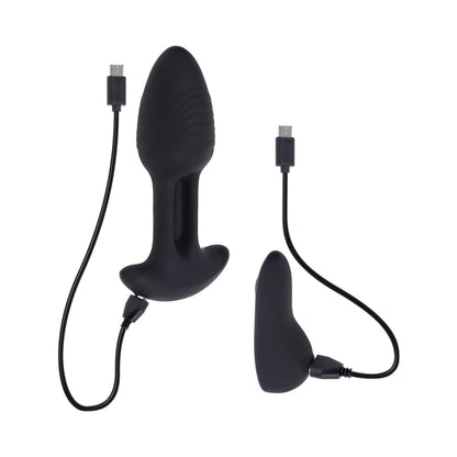 Playboy Rim Shot 2 AM Vibrating Flicking Plug – Black